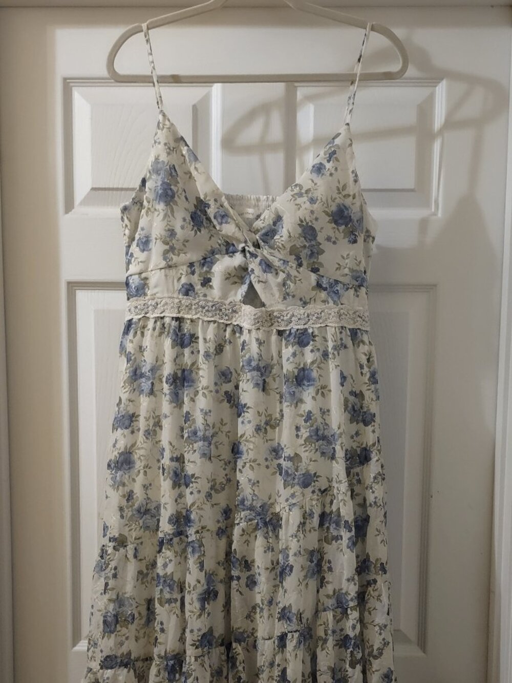 Metallic floral dress